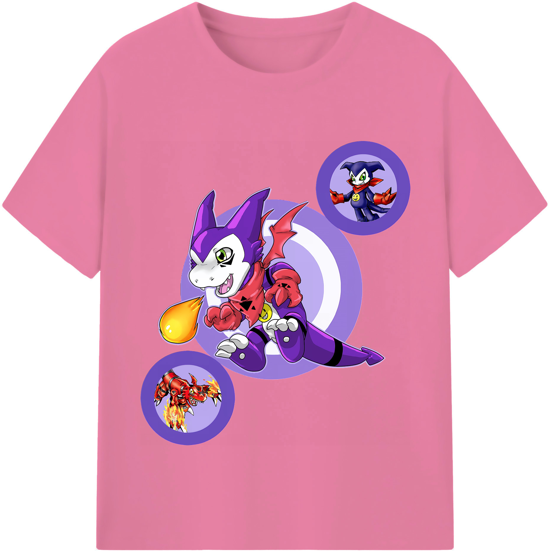 （画像用） Digimon デジタルモンスター/デジモン 綿100％半袖Tシャツ（フロントプリント）
